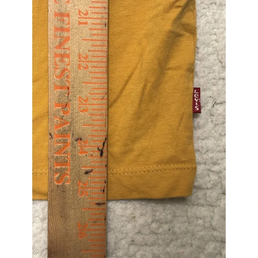 Levi's Mens Graphic Tee T-shirt S Yellow Altered State Of Mind Cotton 22491-1230